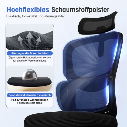 Bürostuhl Bürostuhl, Schreibtischstuhl Ergonomisch mit Klappbaren Armlehnen