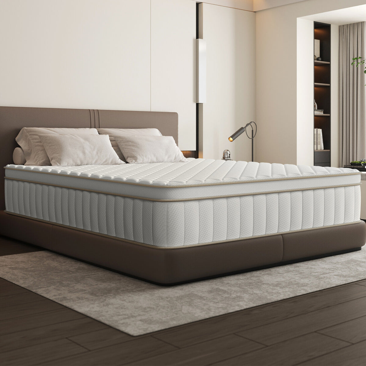 GTIMEX Taschenfederkernmatratze, 7-Zonen-Federkernmatratze, mit Spannbettlaken, 160x200 cm, 25 cm hoch, H3, atmungsaktiv, rückenfreundlich, orthopädisch, verschiedene Matratzengrößen, Taschenfederkernmatratze, 160x200 cm